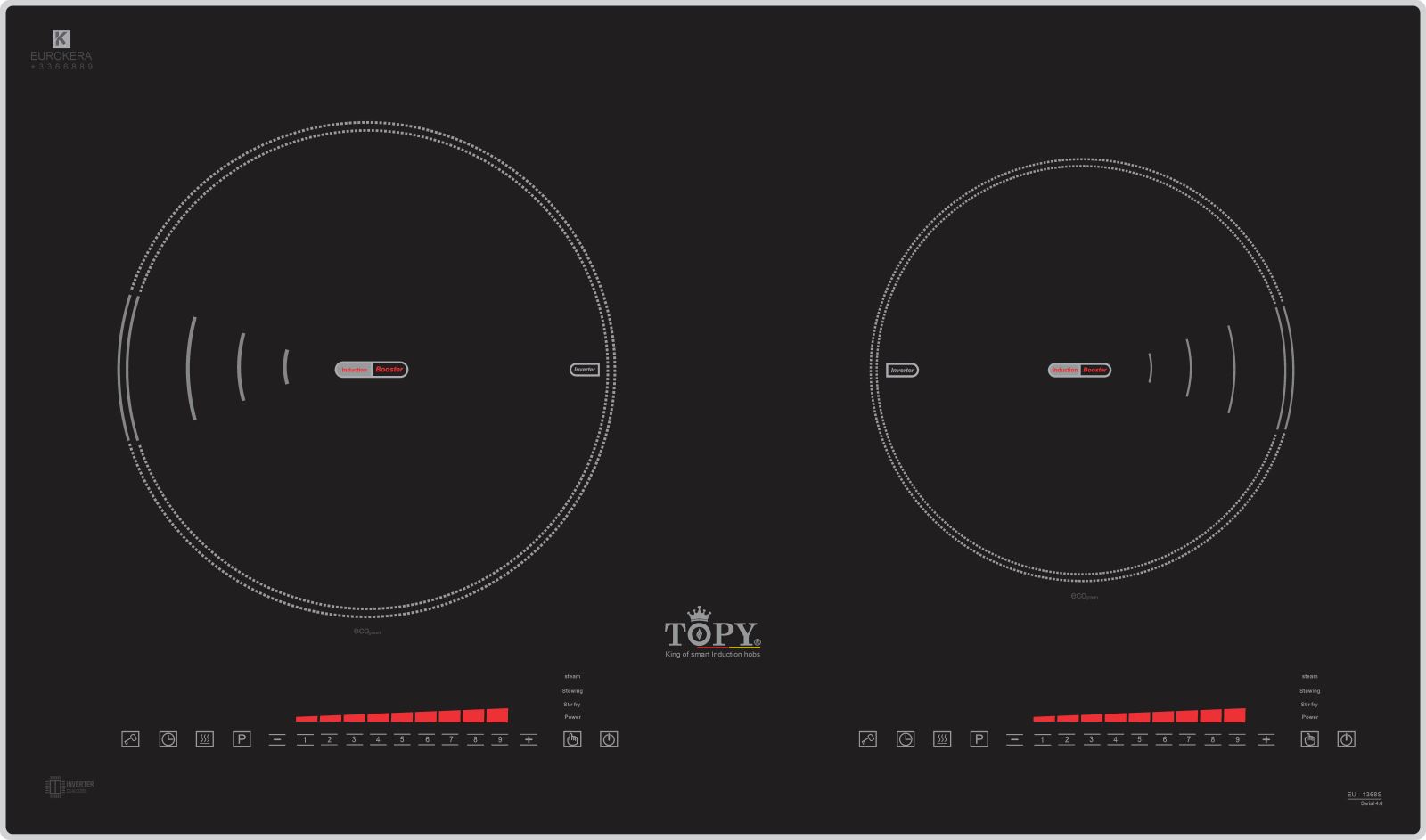 BẾP TỪ ĐÔI TOPY EU - 1368S SERI 4.0
